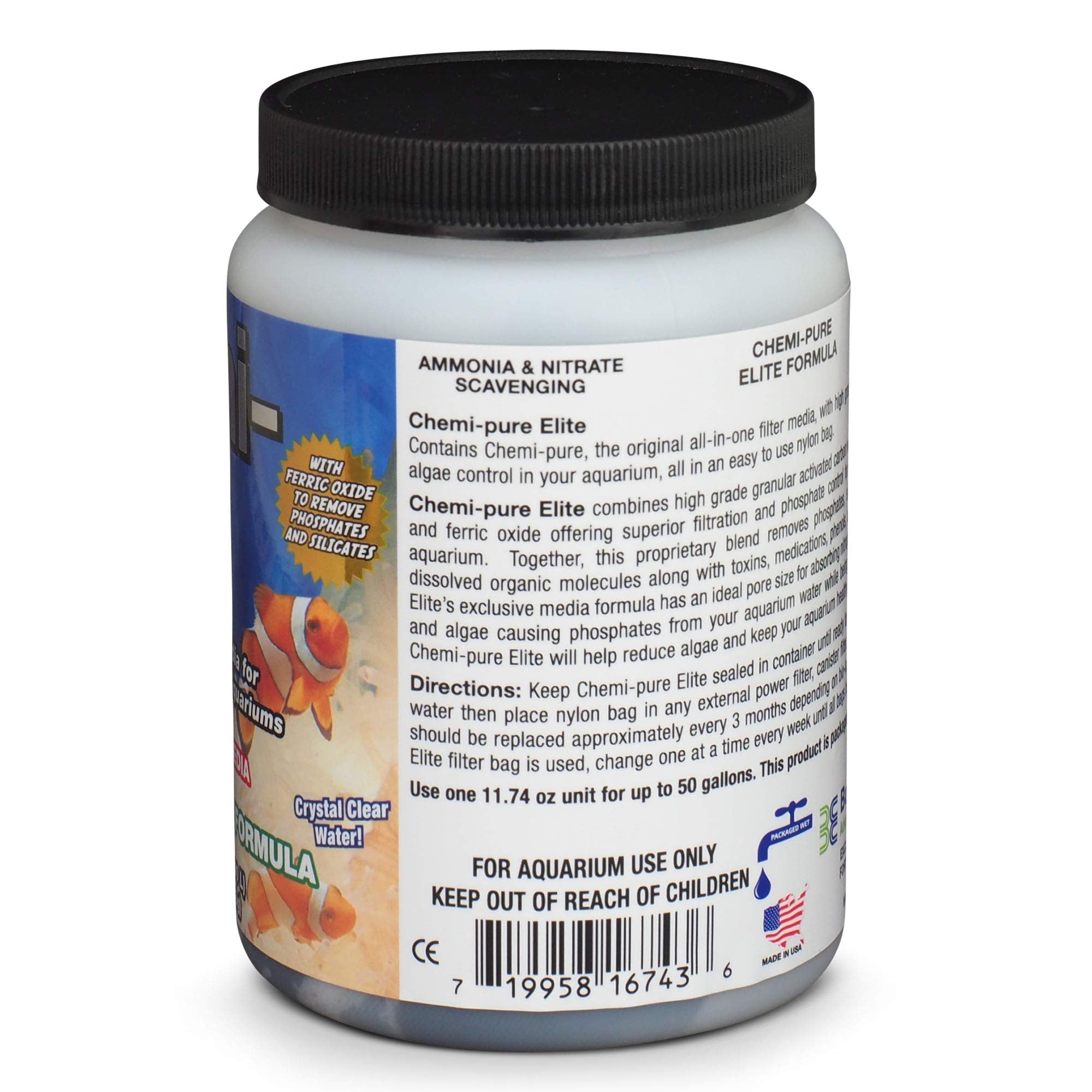 Chemipure Elite, média-filtration, assure une eau limpide et stable dans l'aquarium.