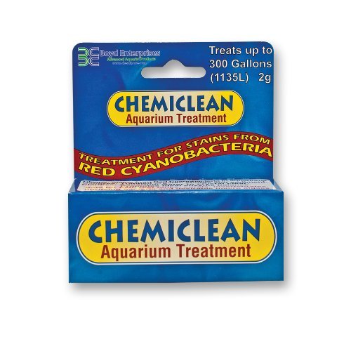 Chemi-Clean 2 g Pack haut de gamme par Boyd Enterprises, traitement pratique contre les cyanobactéries dans l'aquarium.
