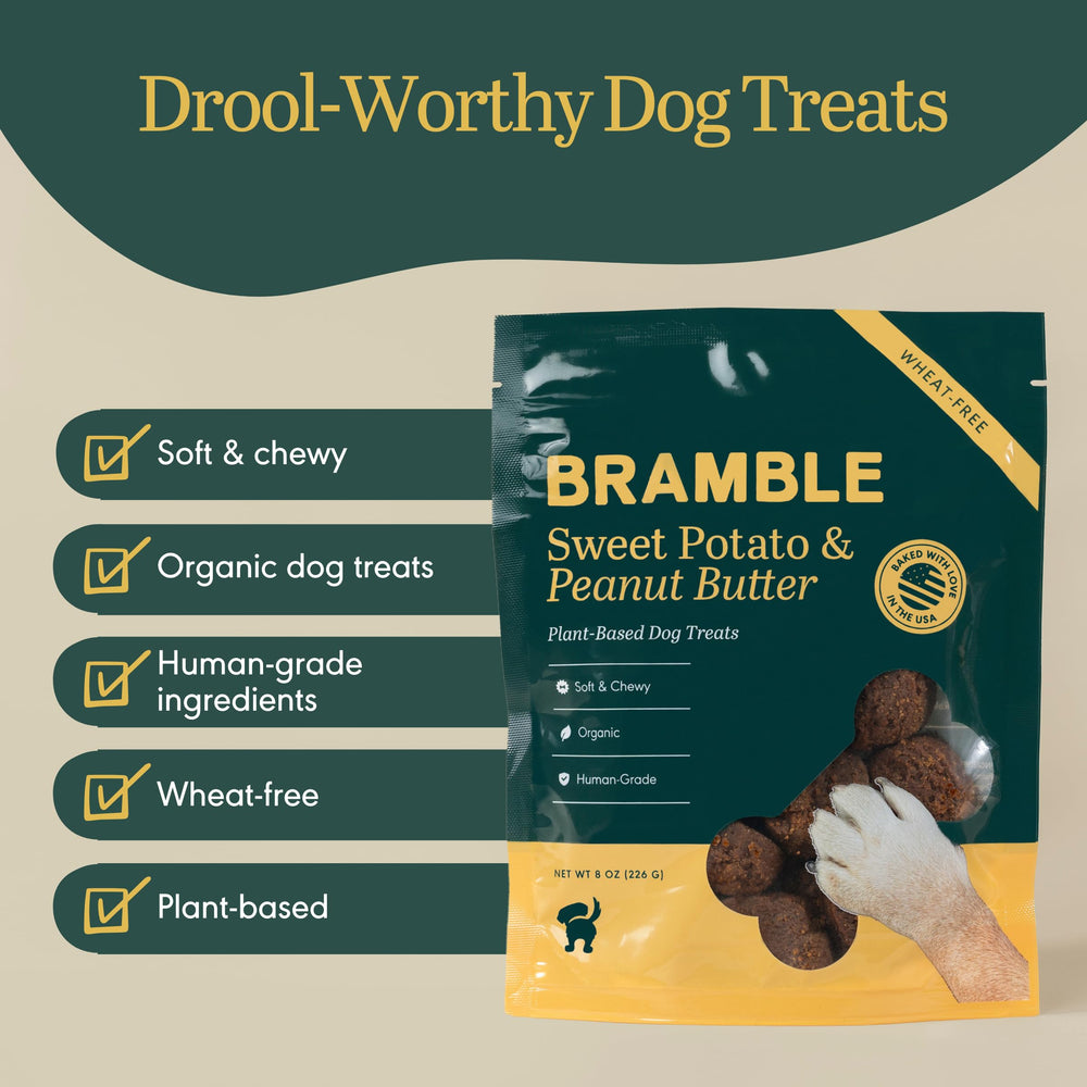 BRAMBLE patate douce et beurre de cacahuète, douceur naturelle pour chien.
