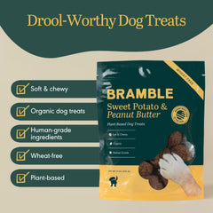 BRAMBLE patate douce et beurre de cacahuète, douceur naturelle pour chien.