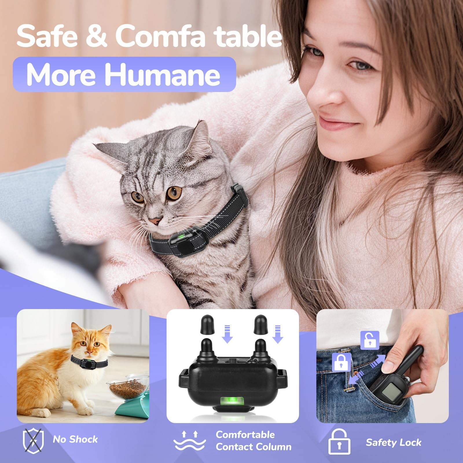Brapezie batterie-longue-duree-collier-chat : autonomie jusqu'à 20 jours.