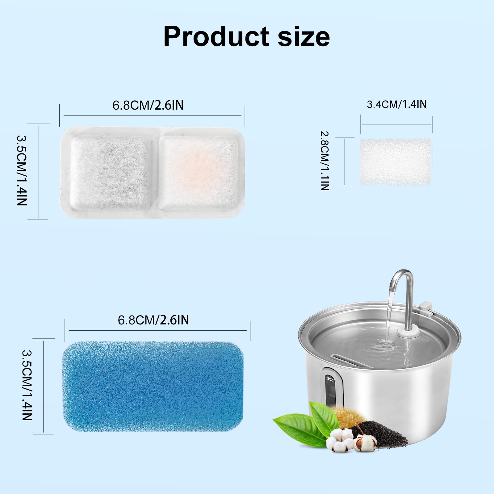 Bravelk filtre ion échange pour fontaine chat adoucit l’eau