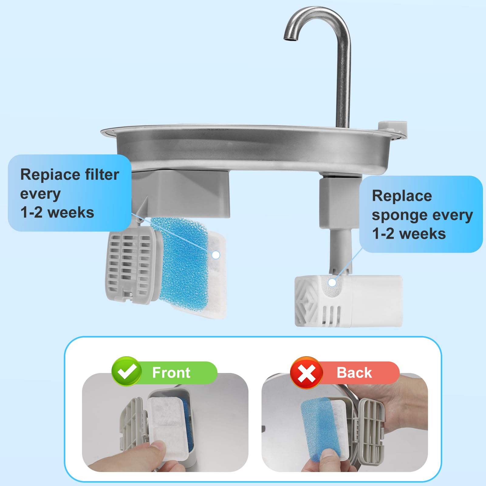 Bravelk fontaine chat inox 2L assure eau saine et durable