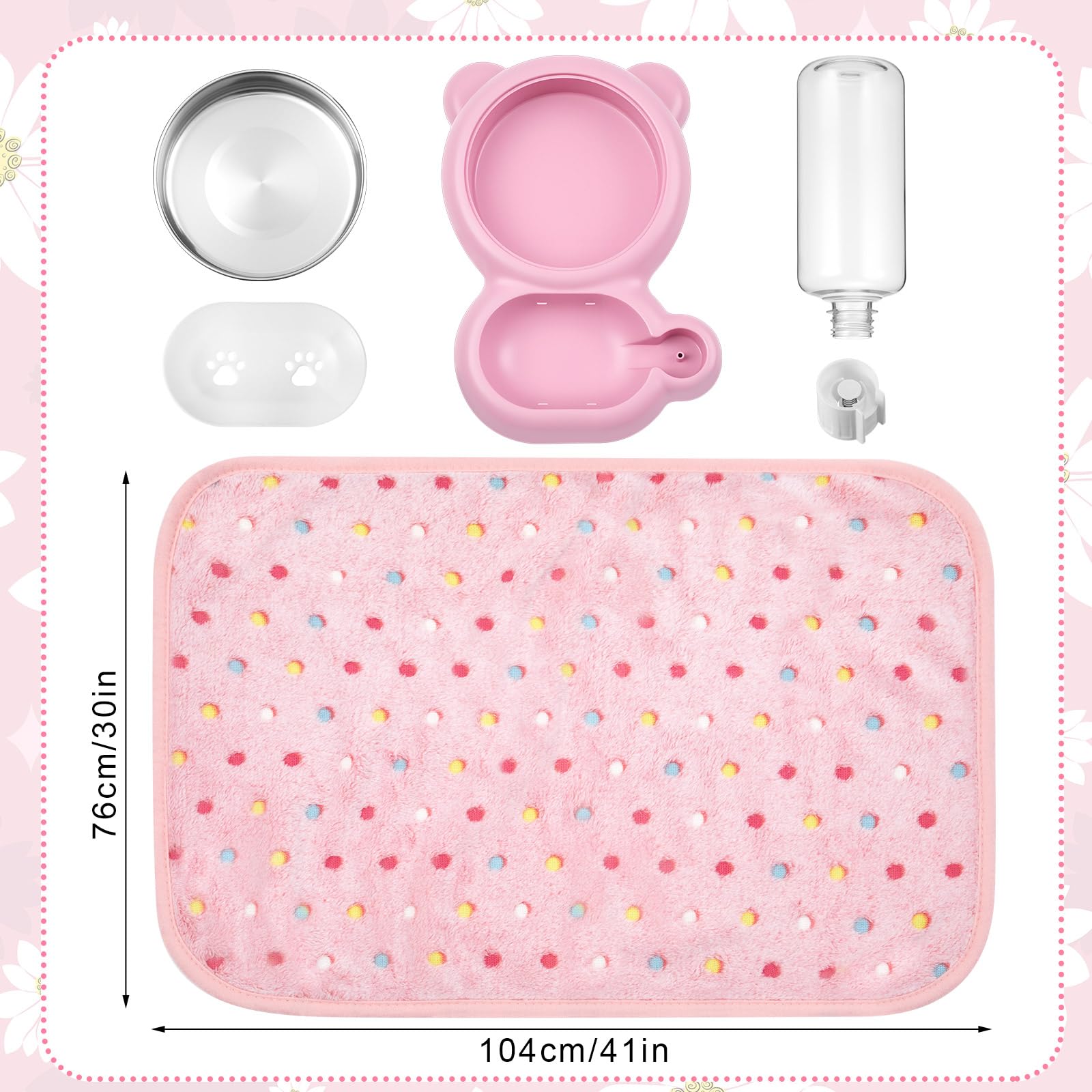 BreezeHug Bouteille alimentation chat rose: hydratation pratique.