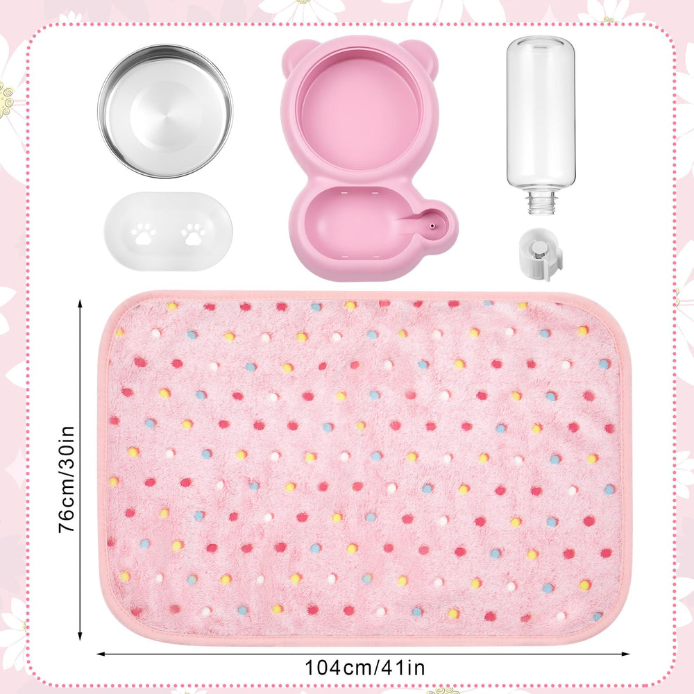 BreezeHug Bouteille alimentation chat rose: hydratation pratique.