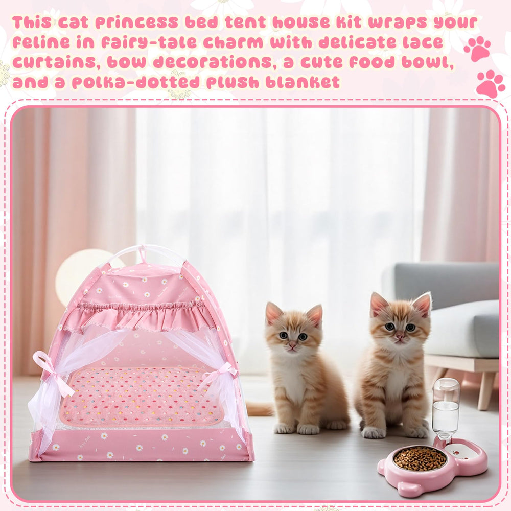 BreezeHug Détails dentelle princesse chat: esthétique charmante et élégante.