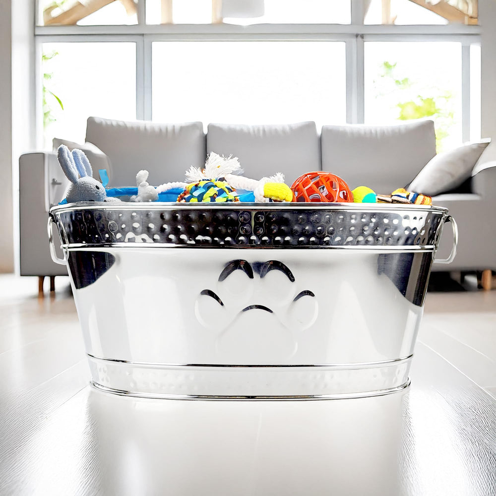 BREKX-acier-inox-martele-boite-jouets: durabilité et entretien simplifié.