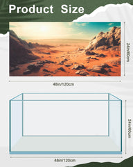 Breling fond pierres et cactus Gobi, allure naturelle pour habitat reptile.