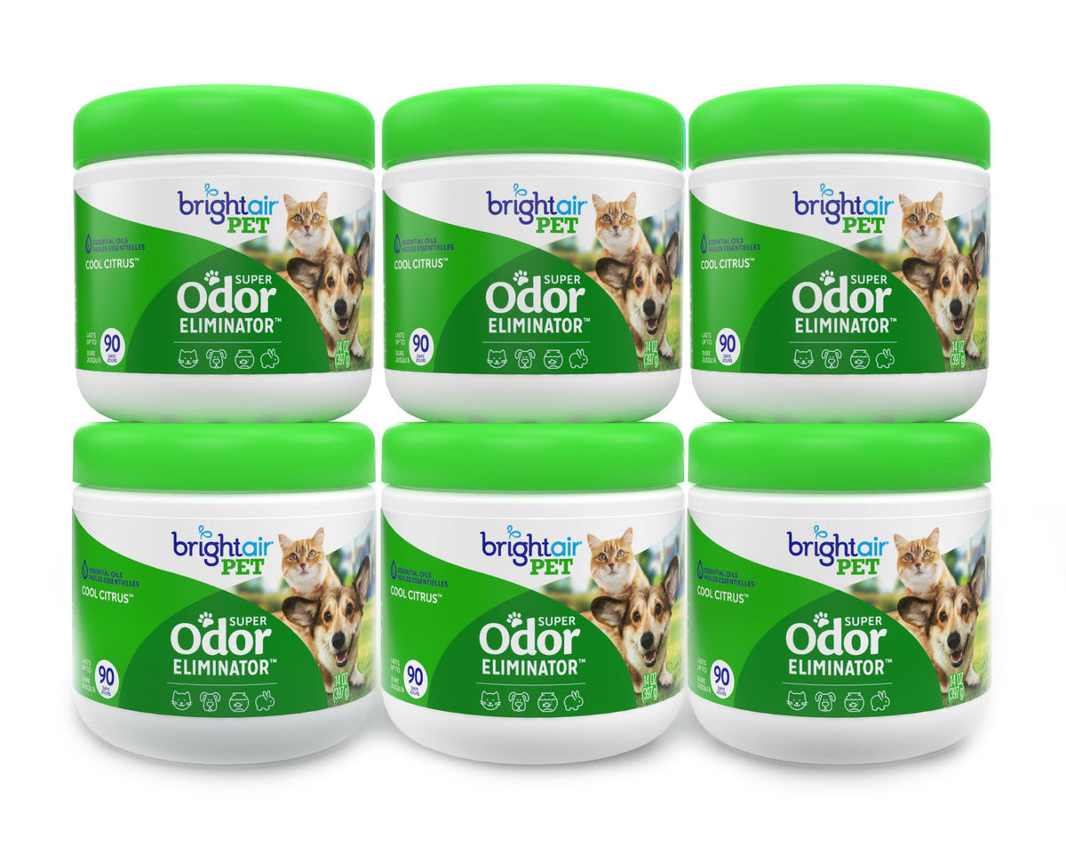 Bright Air gel-odorant citron-vert 414ml: élimine durablement les odeurs dans les espaces moyens.