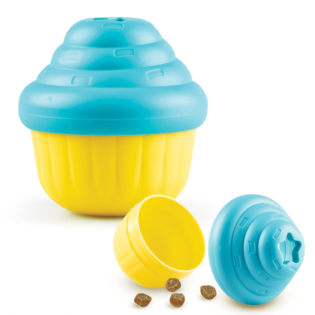 Brightkins Cupcake, distributeur friandises roulant, stimule l’esprit et l’activité du chien.