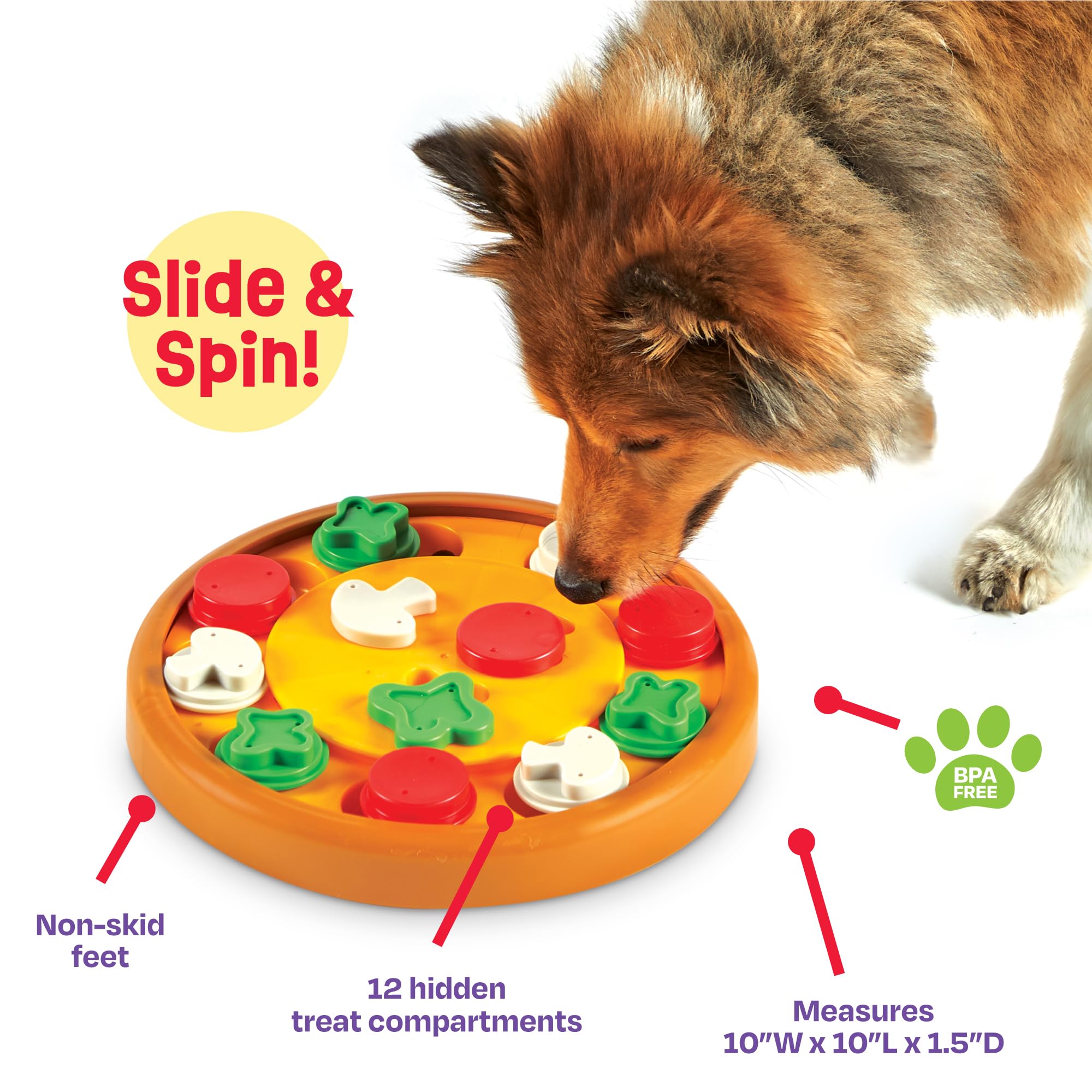 Brightkins Pizza Party: jouet interactif qui sollicite l’esprit des chiens et chats