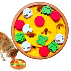 Brightkins Pizza Party Puzzle avec 12 compartiments récompense les chiens et stimule le flair