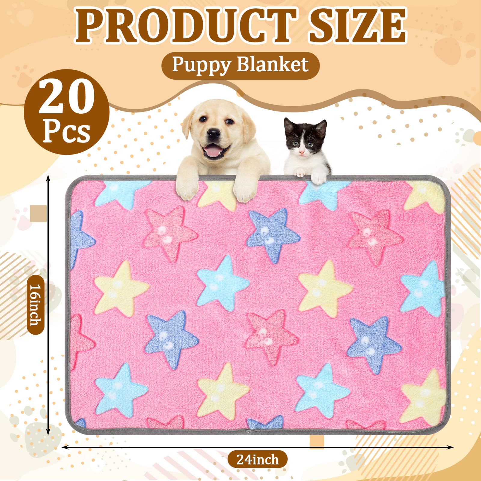 BrightRow couverture puppy coeurs-vert, confort durable pour petits animaux.