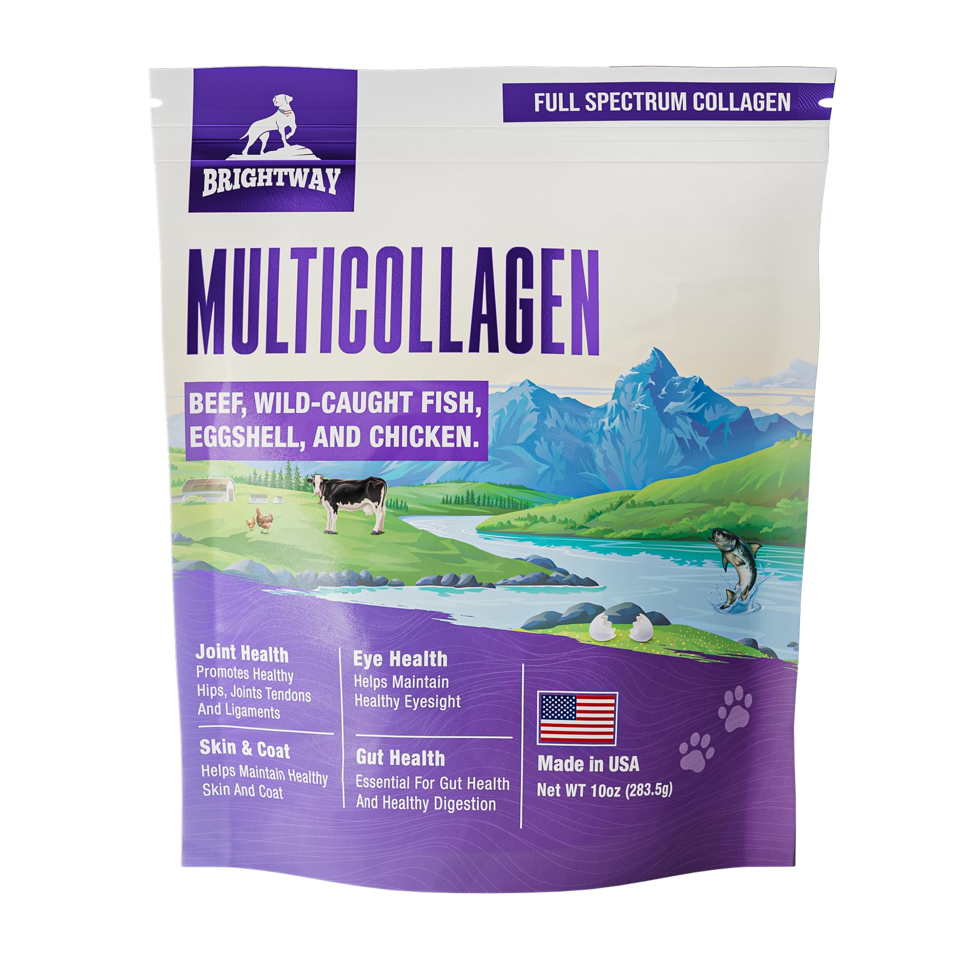 Brightway Pets collagène liquide chien - bouteille pratique pour la mobilité.