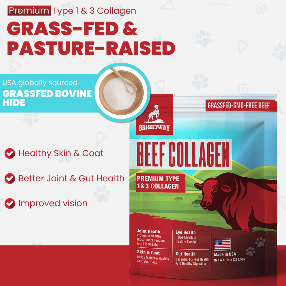 Brightway Pets collagene chien - emballage sans conservateurs.