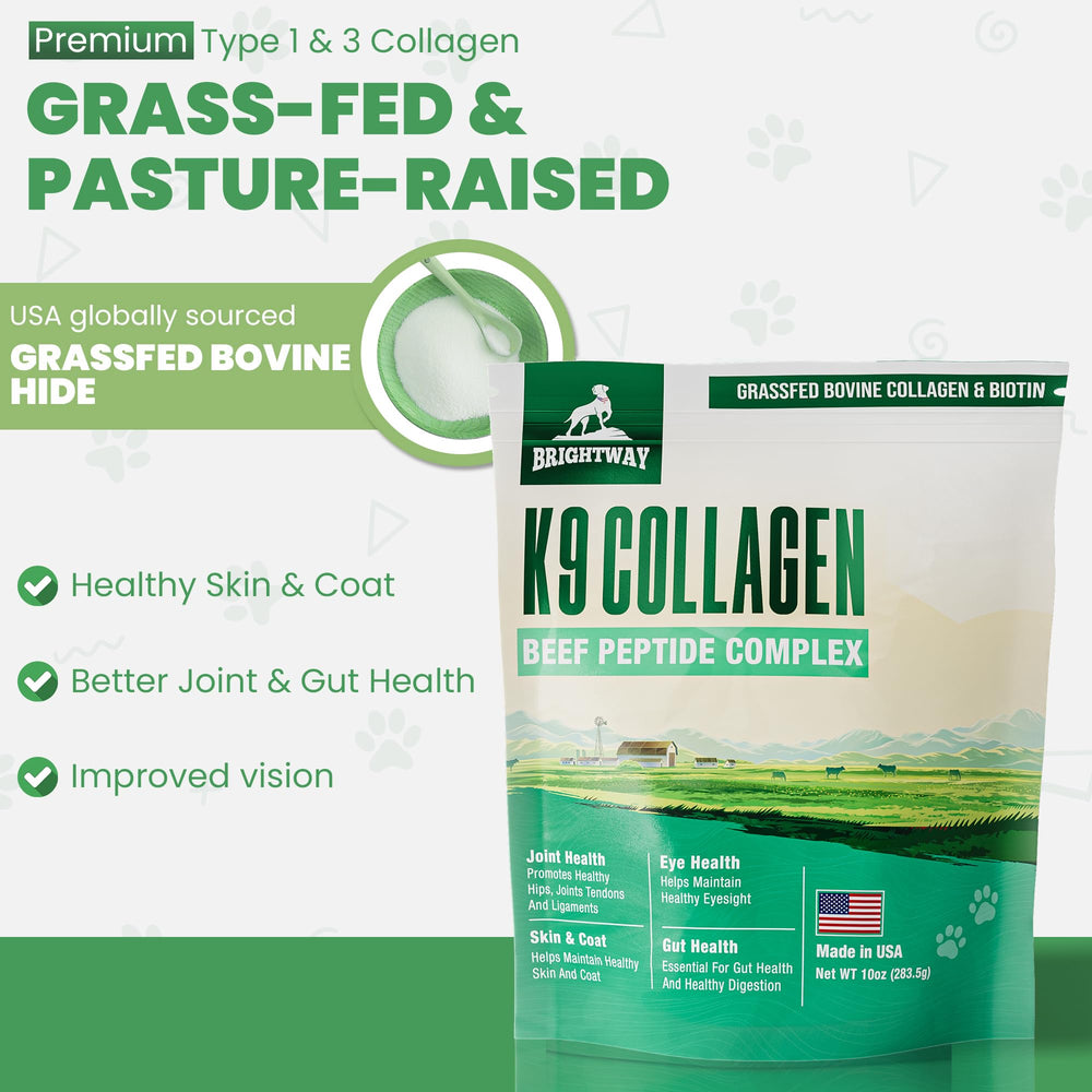Brightway Pets K9 collagene peptide récupération musculaire après effort.