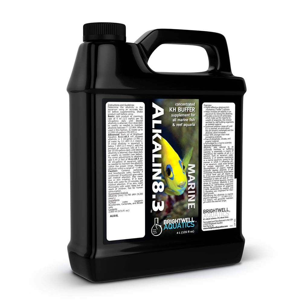 Brightwell Aquatics Alkalin8.3 bouteille-concentre, dosage précis pour stabiliser l’alcalinité.