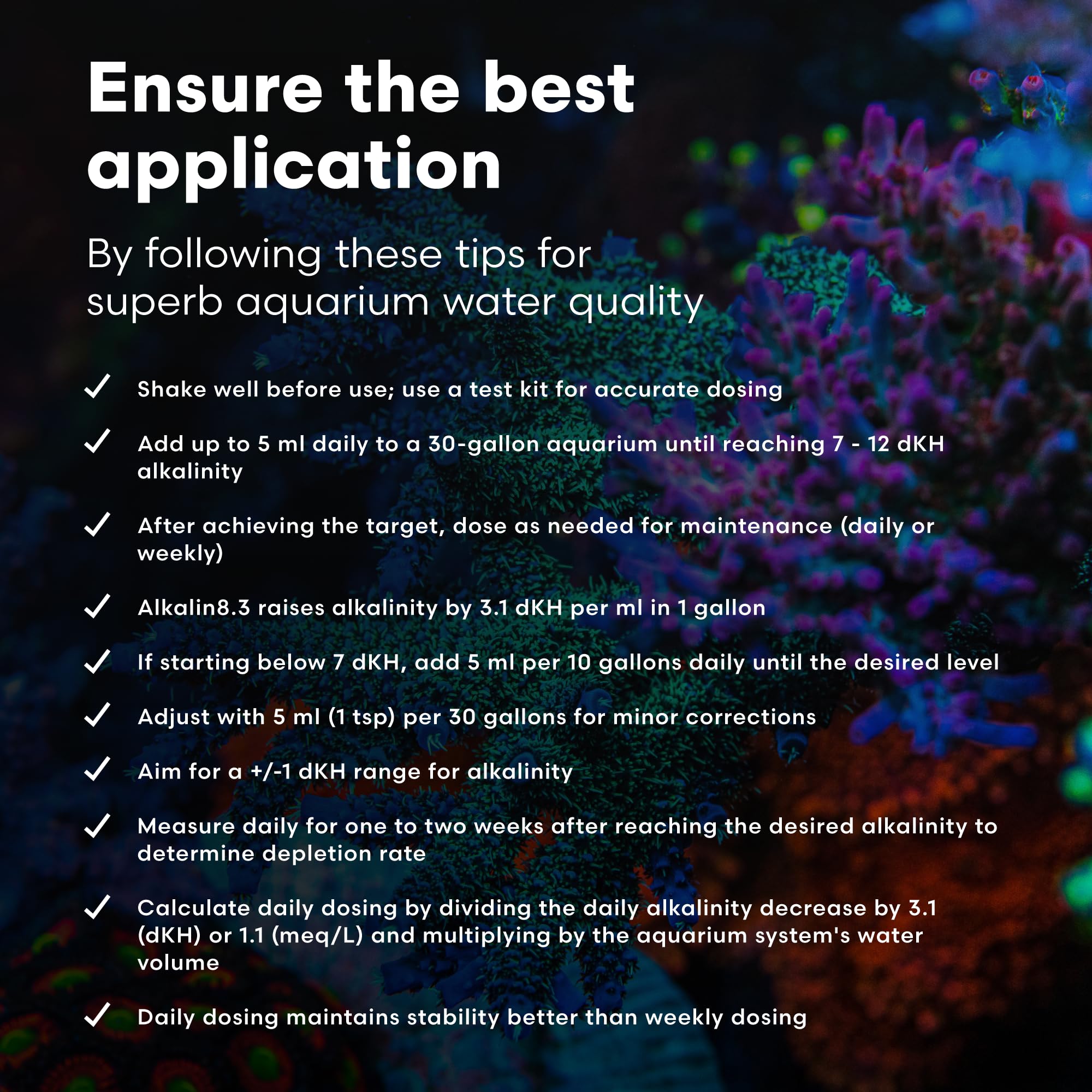 Brightwell Aquatics Alkalin8.3 excellence américaine, qualité fiable.