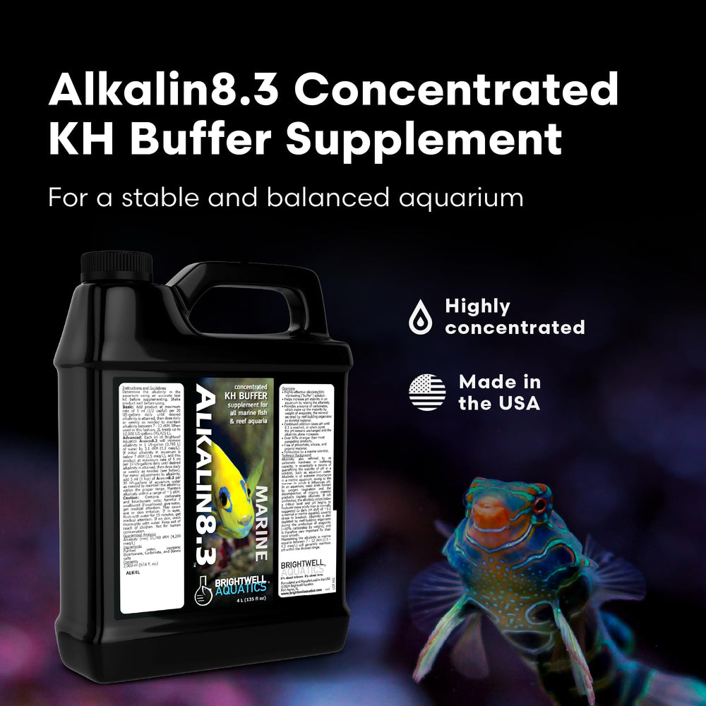 Brightwell Aquatics Alkalin8.3 régulation du pH à 8,3, soutien à l’aquarium stable.