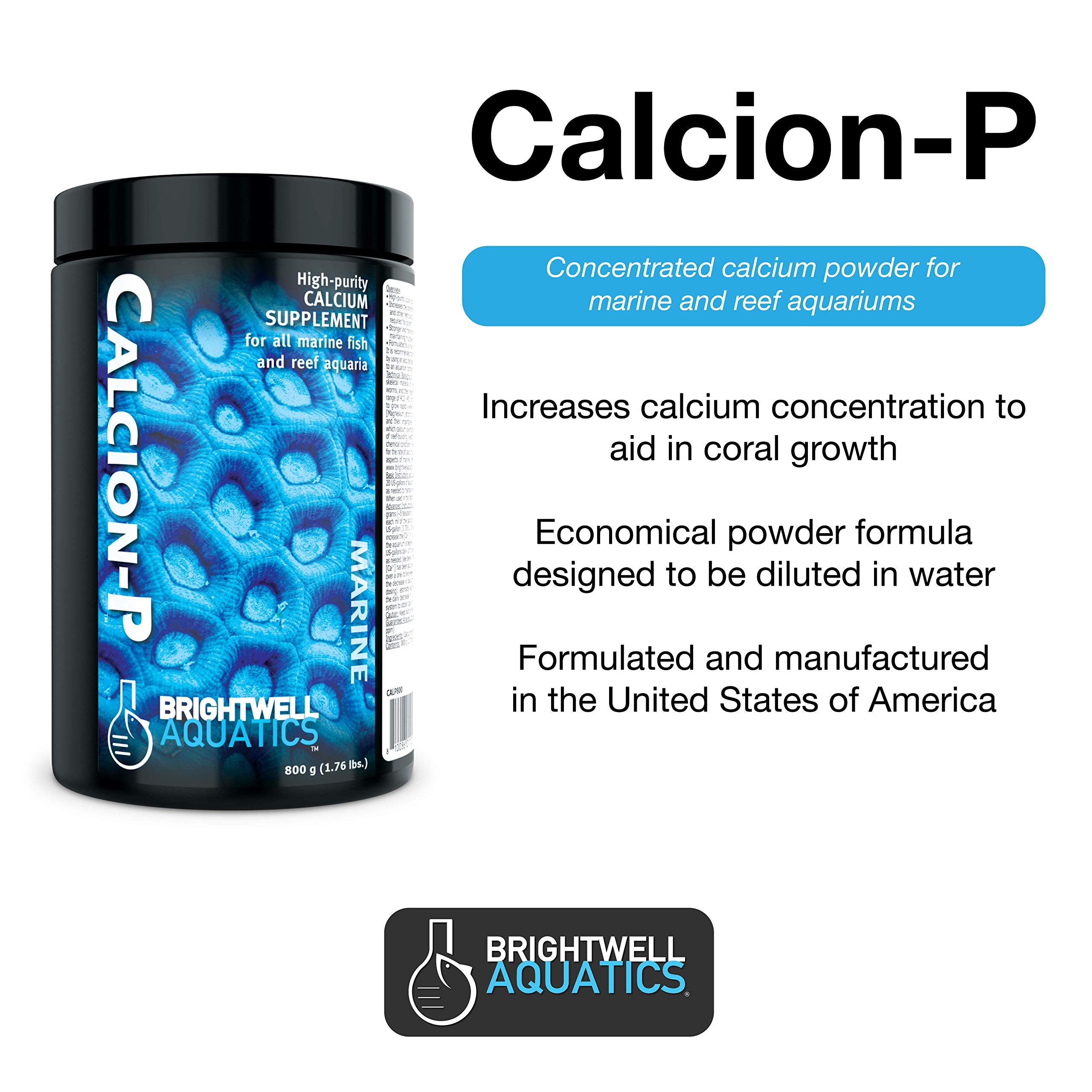 Brightwell Aquatics ABACALP800, augmentation-calcium-coraux, solution sèche économique.