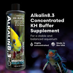 Brightwell Aquatics Alkalin8.3 — tableau de dosage pour bac marins facilitant l’entretien