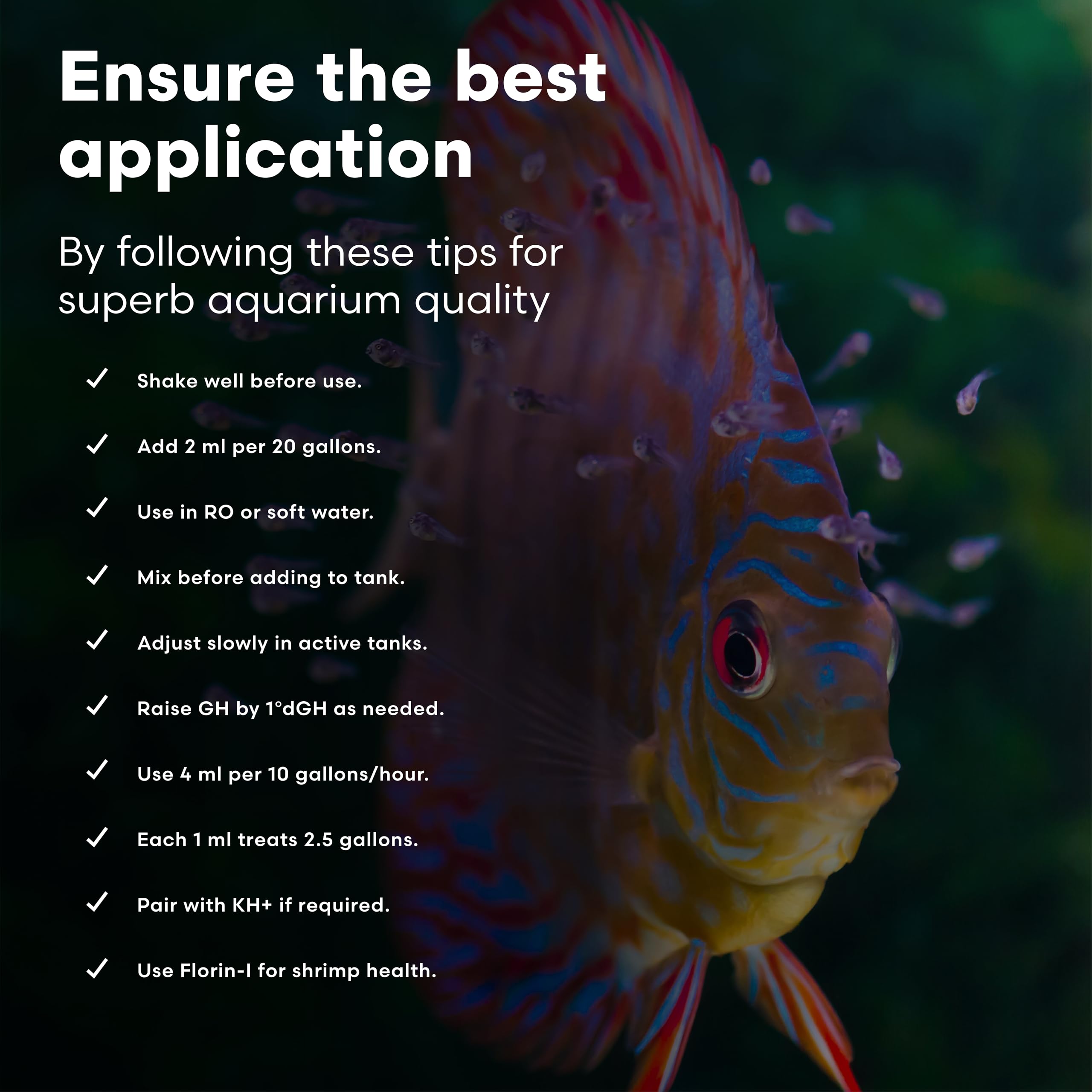Brightwell Aquatics Caridina GH+ assure la stabilité du GH et TDS dans eaux peu minéralisées