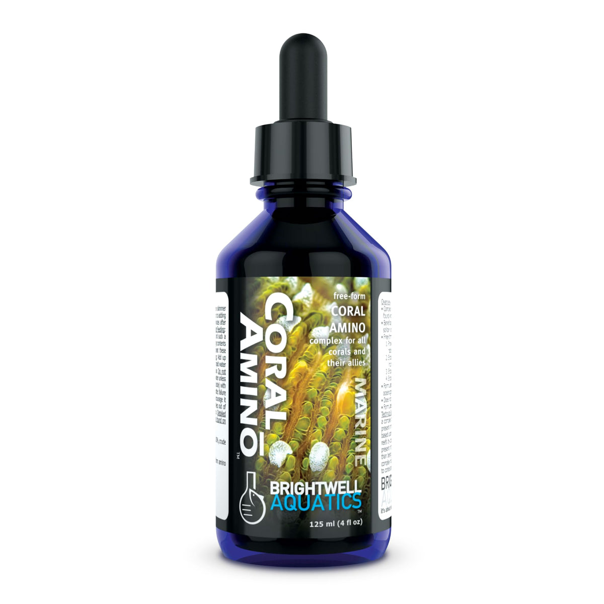 Brightwell Aquatics CoralAmino versement sur la bouteille pour nourrir les coraux et stimuler la croissance