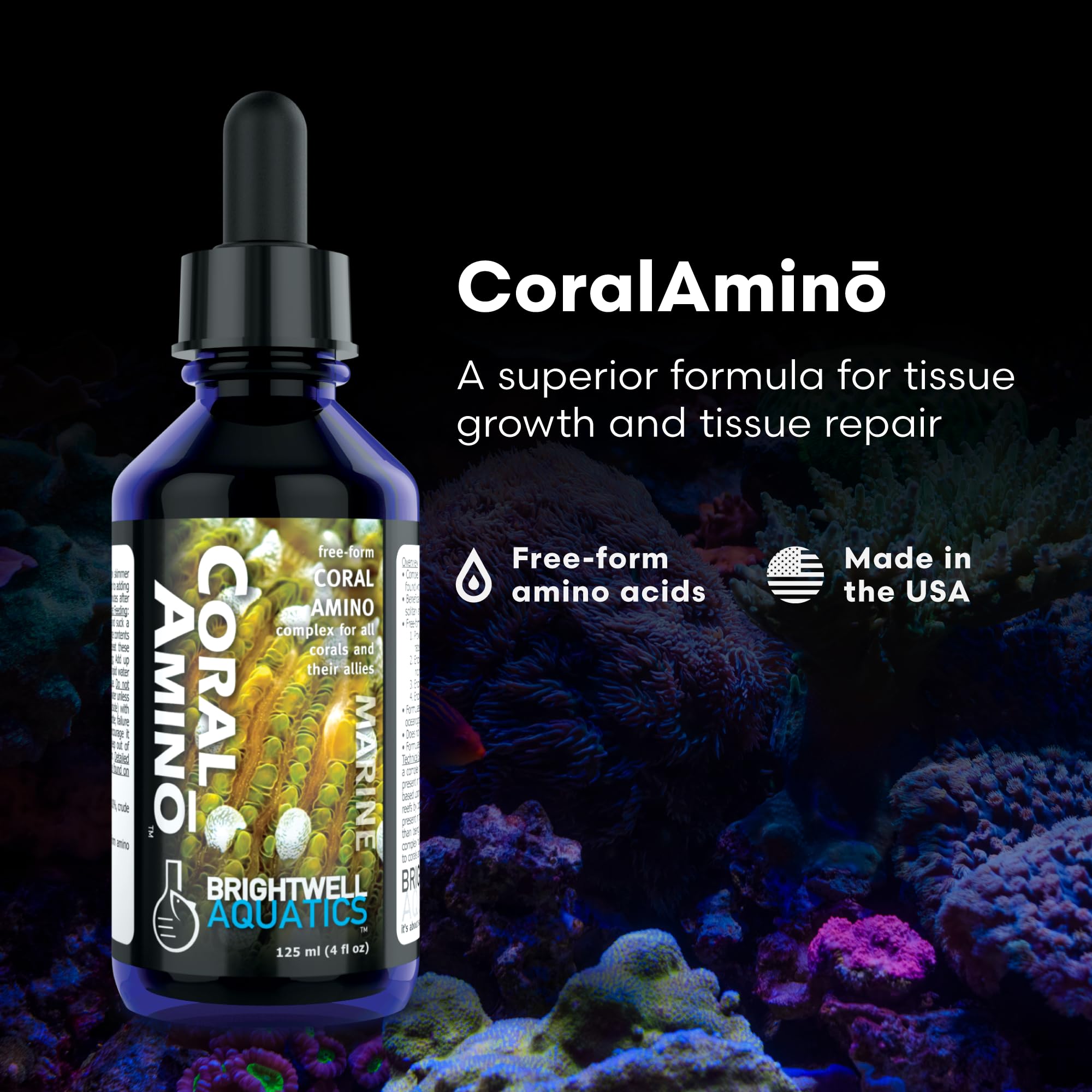 Brightwell Aquatics CoralAmino proportions d'acides aminés idéales pour les tissus coralliens