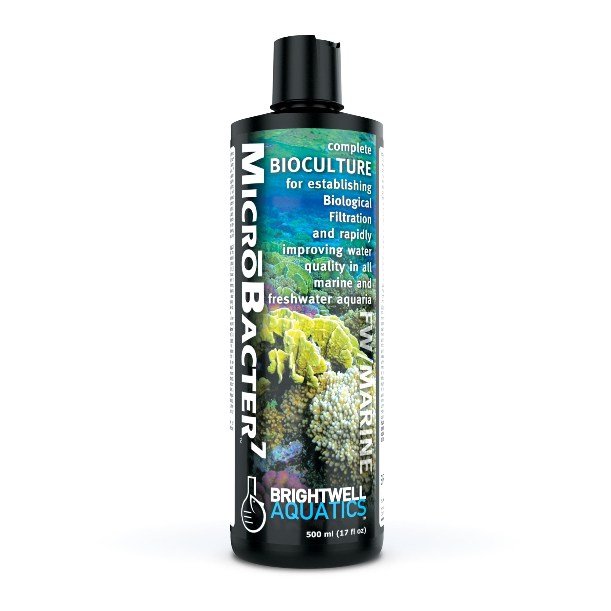 Brightwell Aquatics MicroBacter7, bouteille-bioculture, améliore la filtration biologique de l'aquarium