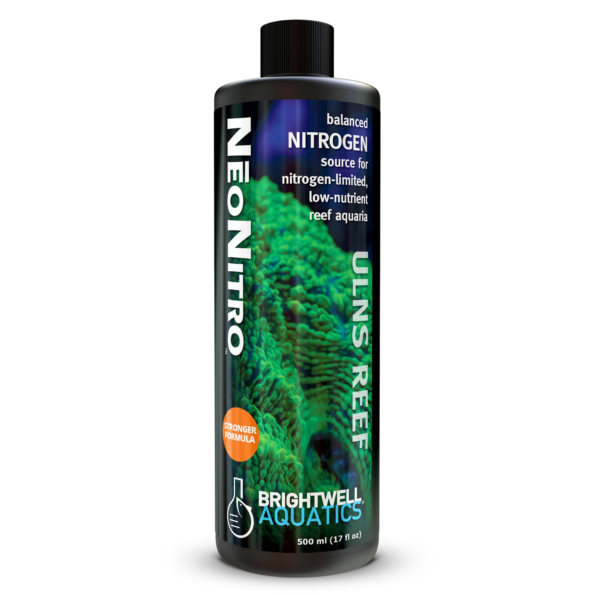 NeoNitro de Brightwell Aquatics – bouteille de dosage pour nourrir les coraux et optimiser les nutriments.