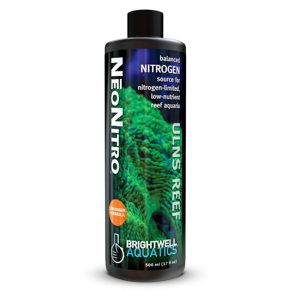 NeoNitro de Brightwell Aquatics – bouteille de dosage pour nourrir les coraux et optimiser les nutriments.