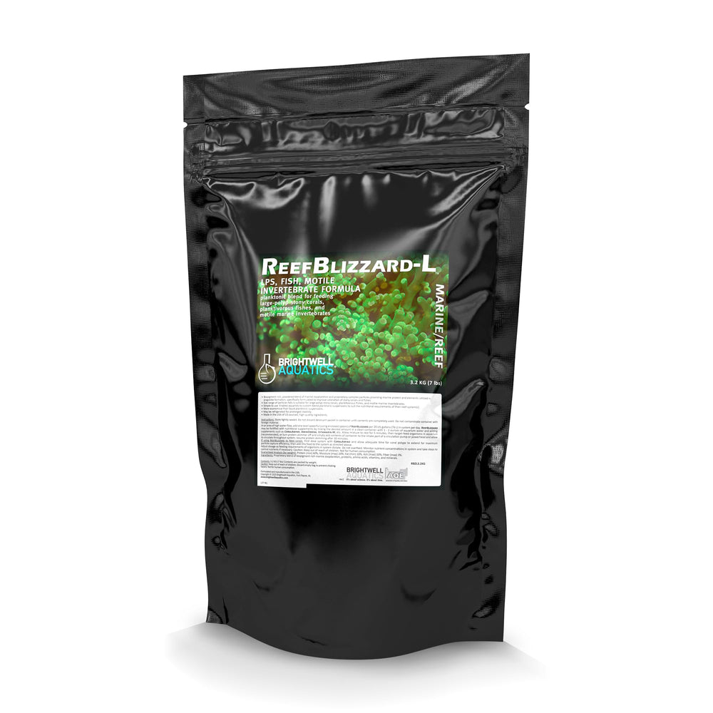 Reef Blizzard L par Brightwell Aquatics, bouteille de poudre planctonique, stimule la nutrition des coraux.