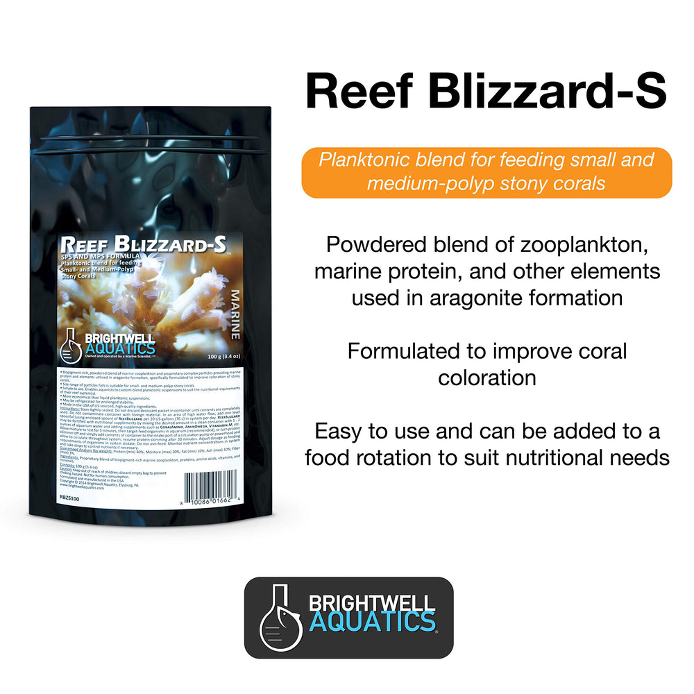 Brightwell Reef Blizzard-S: réhydratation rapide et préparation pour nourrir les coraux.