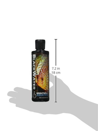 Brightwell Aquatics BlackWater améliore l'éclat et le bien-être des poissons selon l'utilisation régulière.