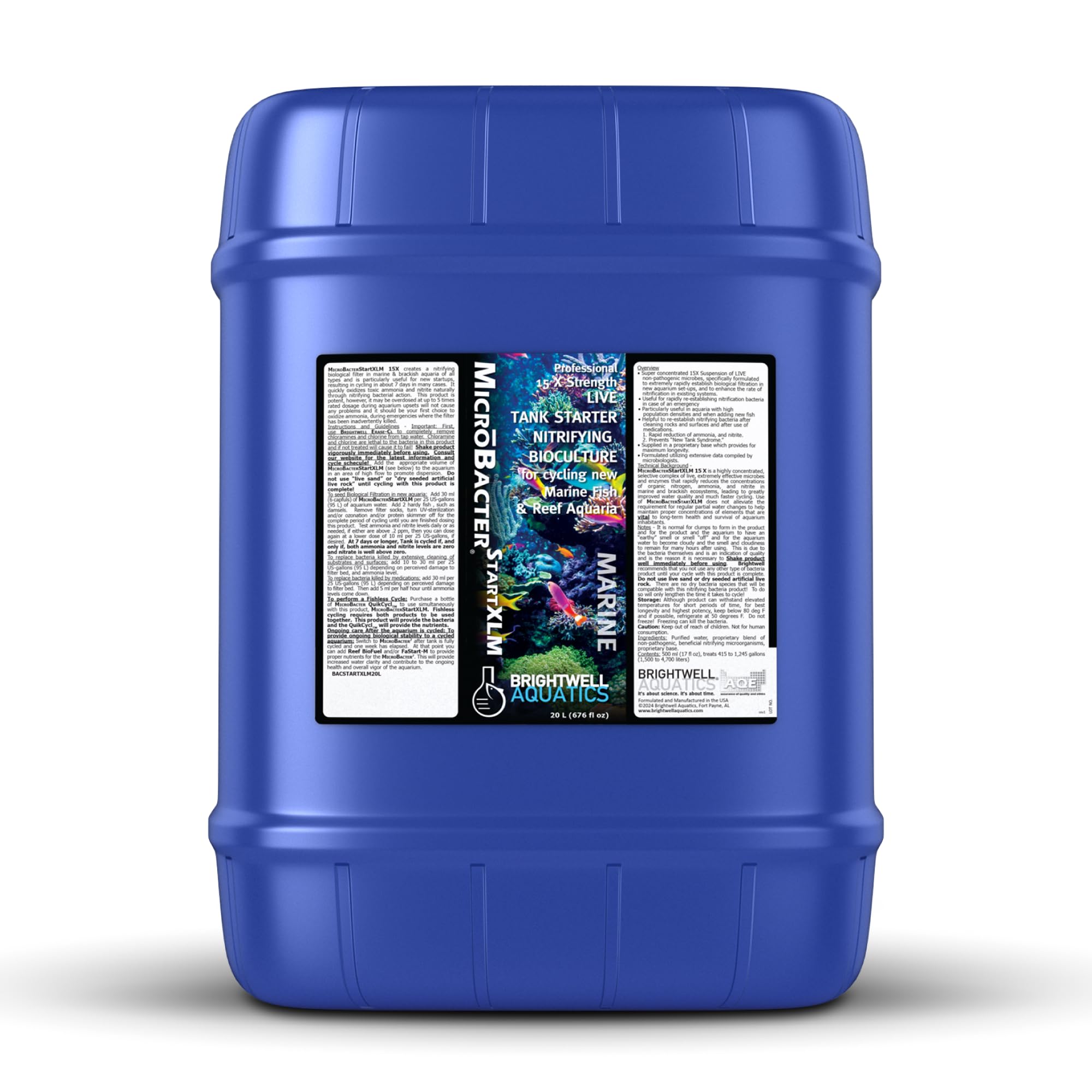 Brightwell MicroBacter Start XLM - bouteille prête à démarrer la filtration biologique dans l'aquarium