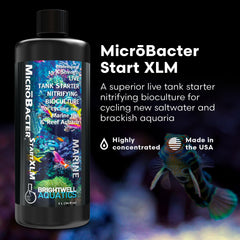 Label clair de Brightwell MicroBacter Start XLM, contenu prêt à l’emploi.
