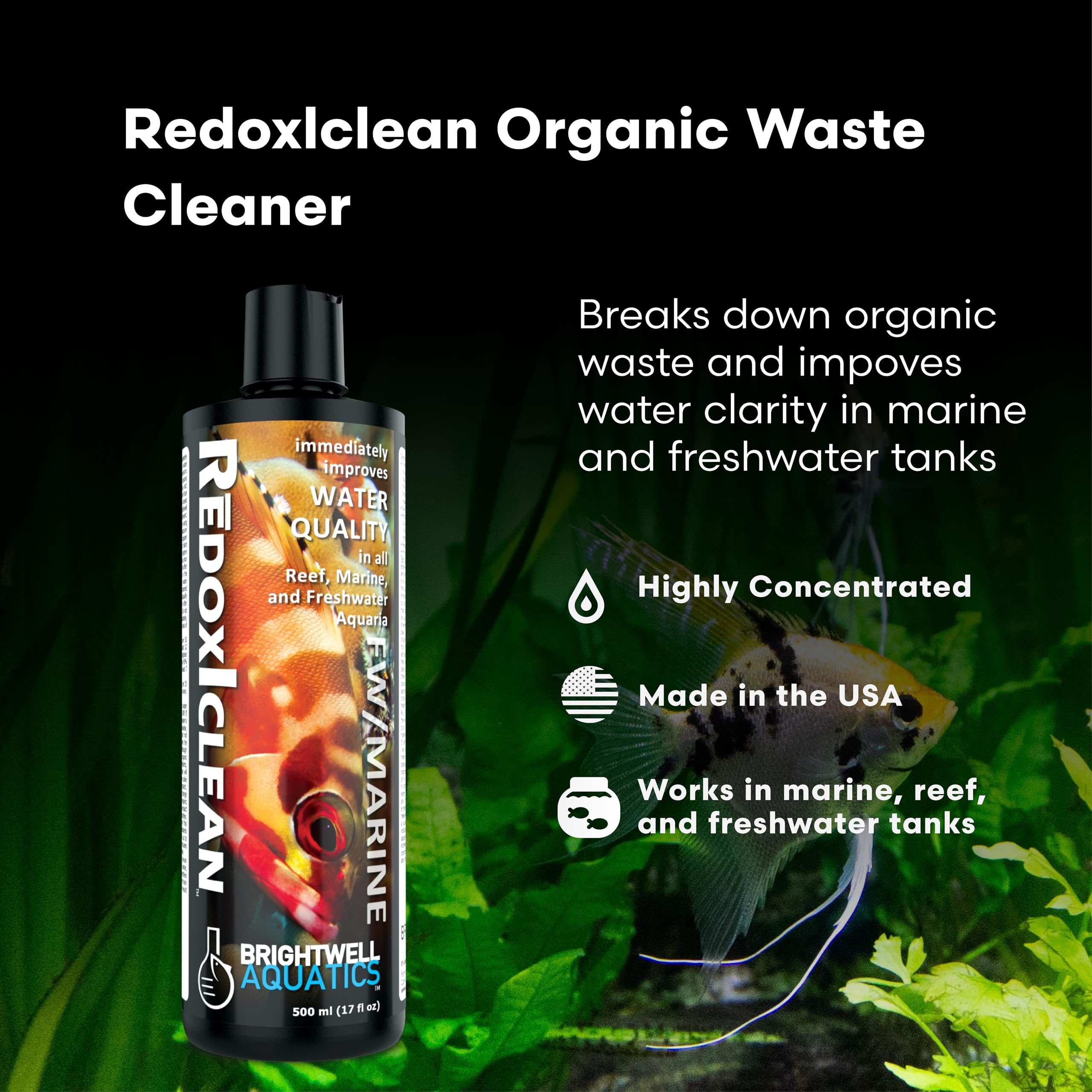 Brightwell RedoxIclean — eau clarifiée après traitement pour réduction des particules.