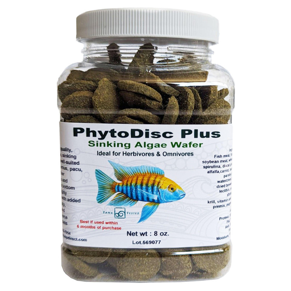Brine Shrimp Direct PhytoDisc Plus – ingrédients spiruline, soutien nutritionnel pour poissons.