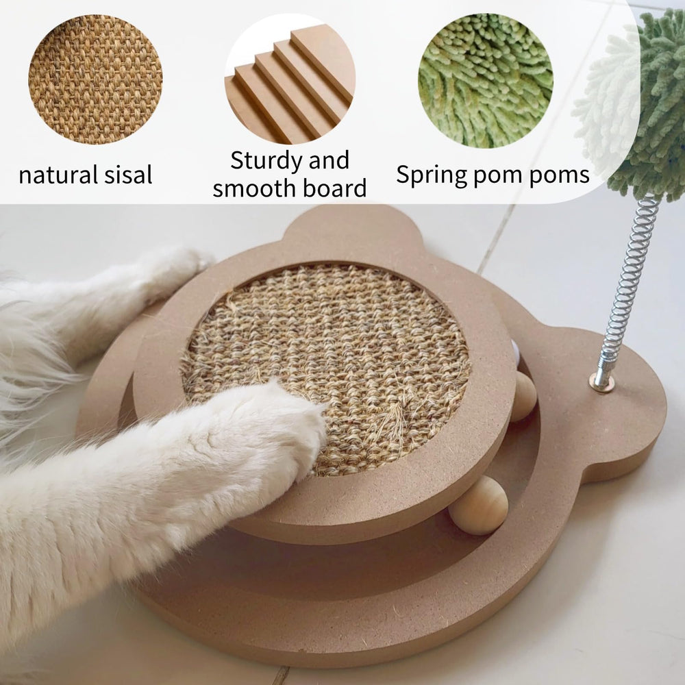 Britepaws jouet ressort pompon suspendu, ajoute du jeu vertical pour chats.