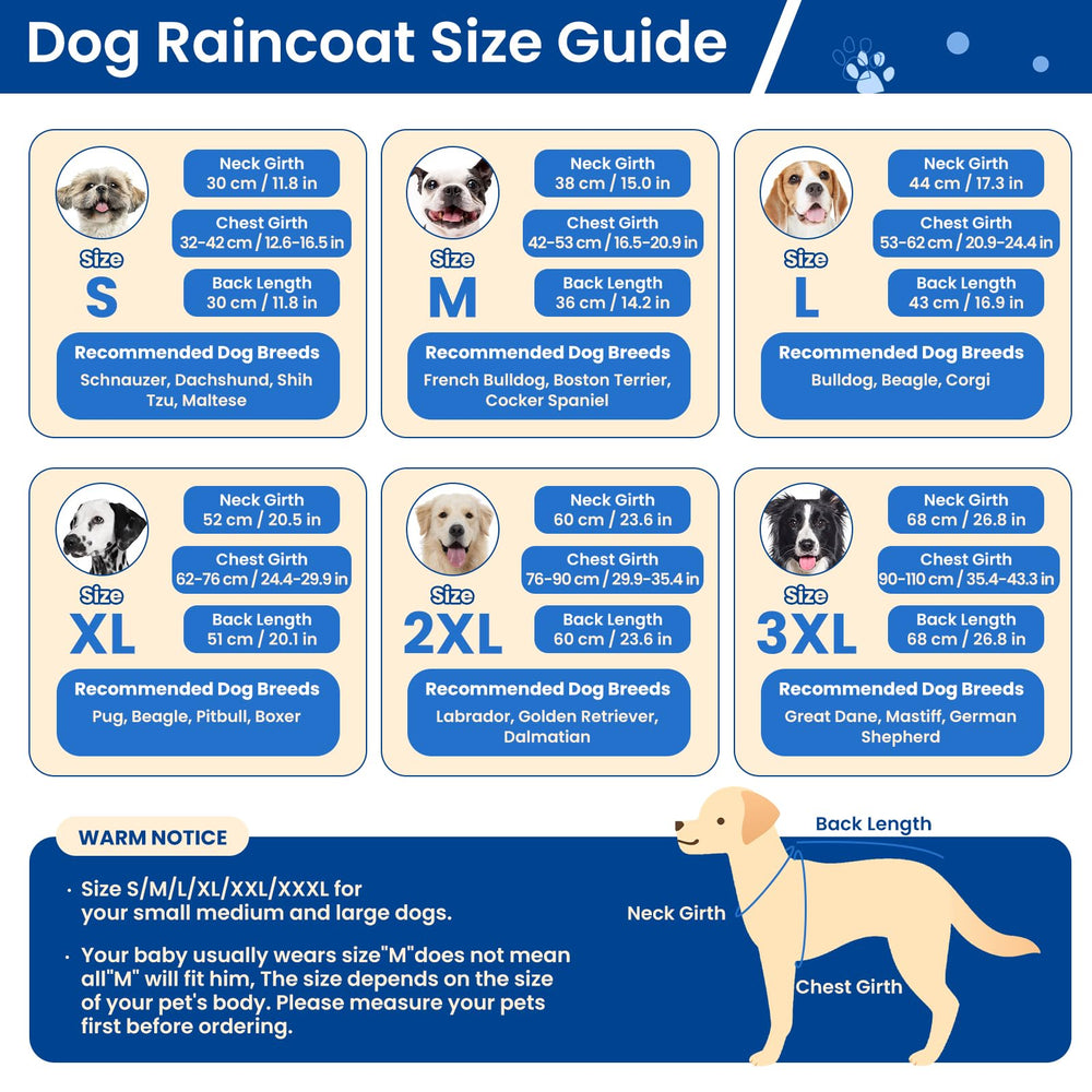 BRKURLEG six tailles disponibles, trouvez facilement le bon ajustement pour votre chien.