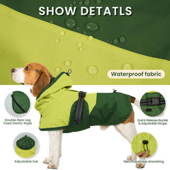 Ouverture pour laisse arrière sur le manteau BRKURLEG pour chien.