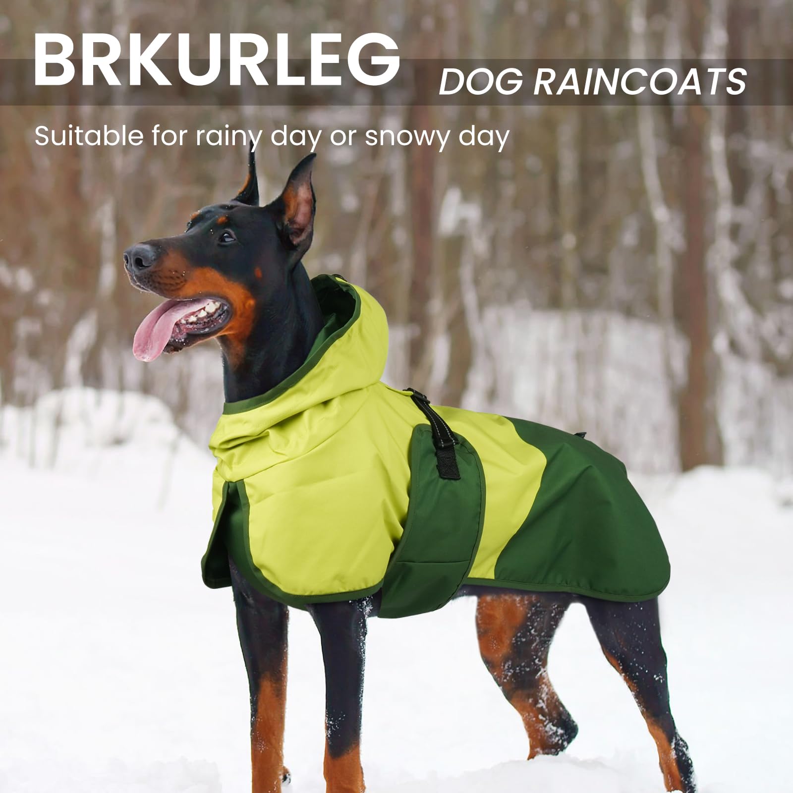 Tailles disponibles S à XXXL pour BRKURLEG manteau chien imperméable.