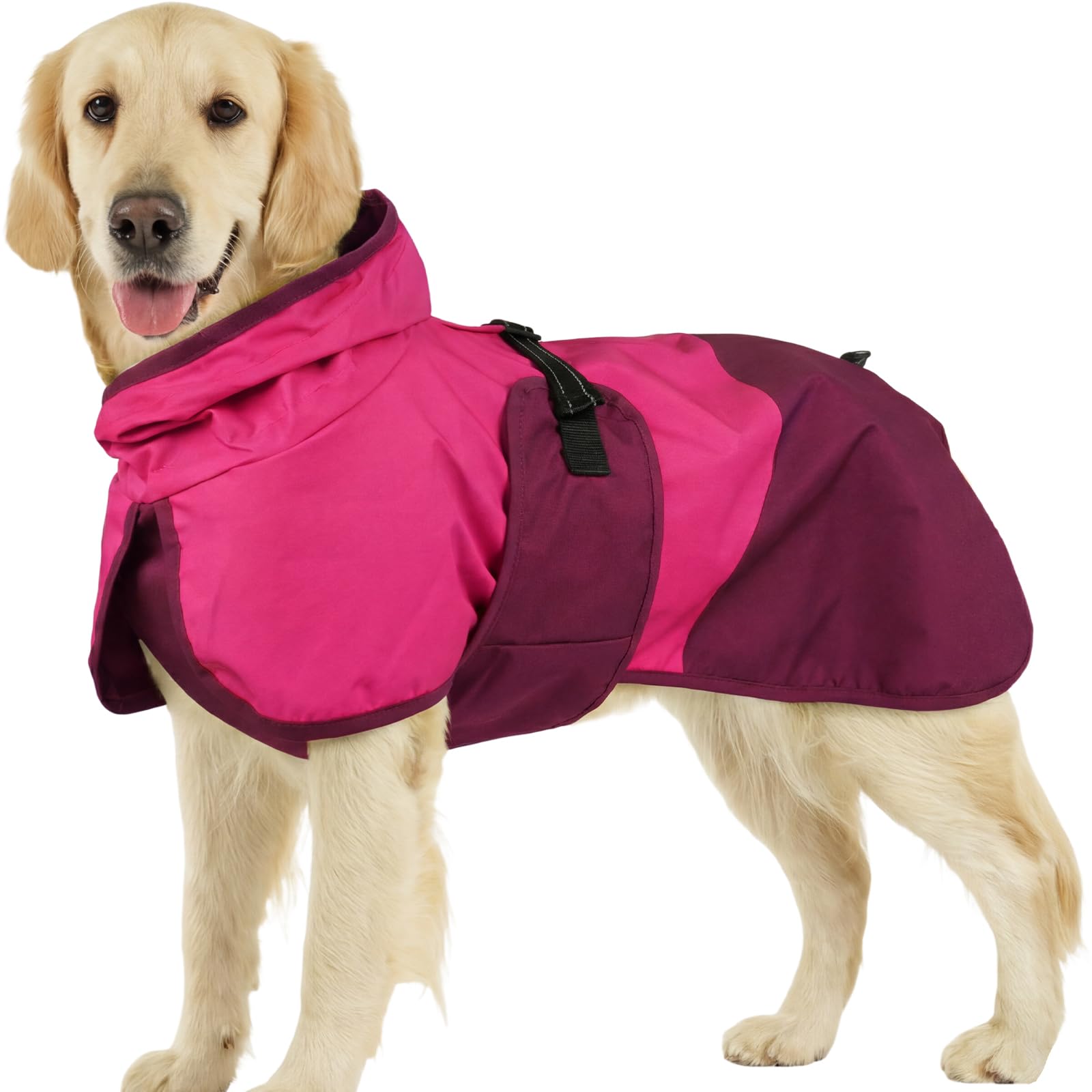 BRKURLEG manteau-chien-pluie-capuche : protège du vent et de la pluie lors des promenades.
