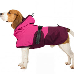 BRKURLEG Manteau pluie chien capuche rose rouge, protection et confort pendant la promenade.