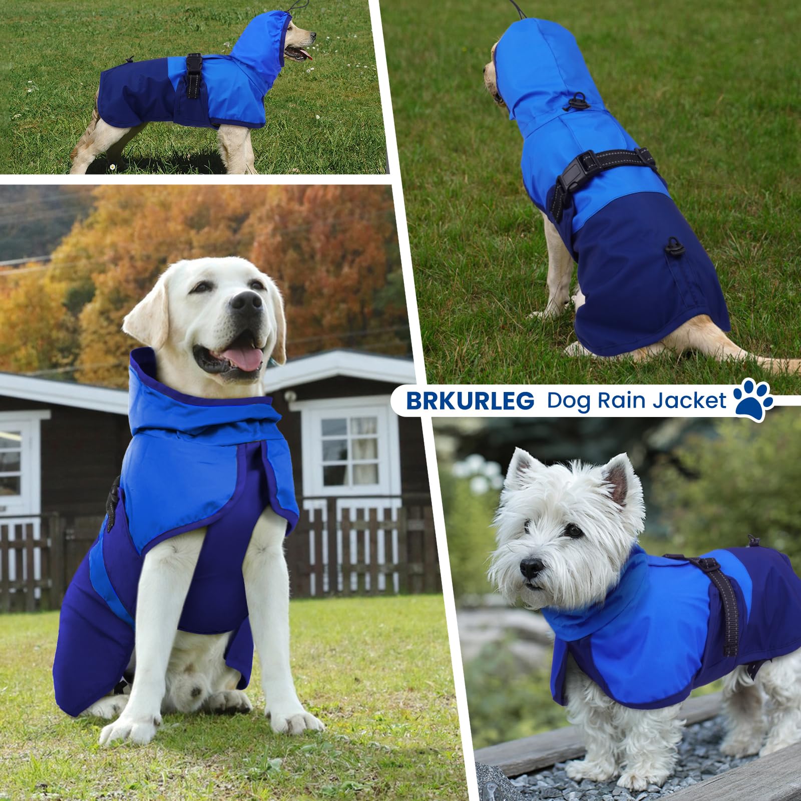 BRKURLEG capuche-ajustable, protection contre la pluie et le froid pendant les promenades.
