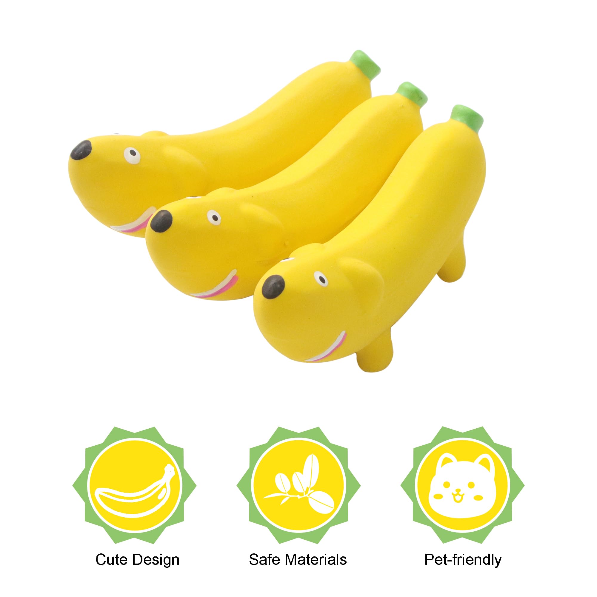 BRMDT banane latex résistant, matière sûre pour mordilages modérés.