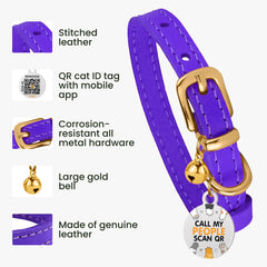BRONZEDOG boules amovibles collier chat, sécurité ajustable au quotidien