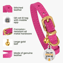 BRONZEDOG collier chat avec badge QR d’identification pour retrouver rapidement l’animal.
