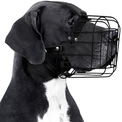 Bronzedog masque-chien PVC-armature-fil, sécurité renforcée lors des promenades.