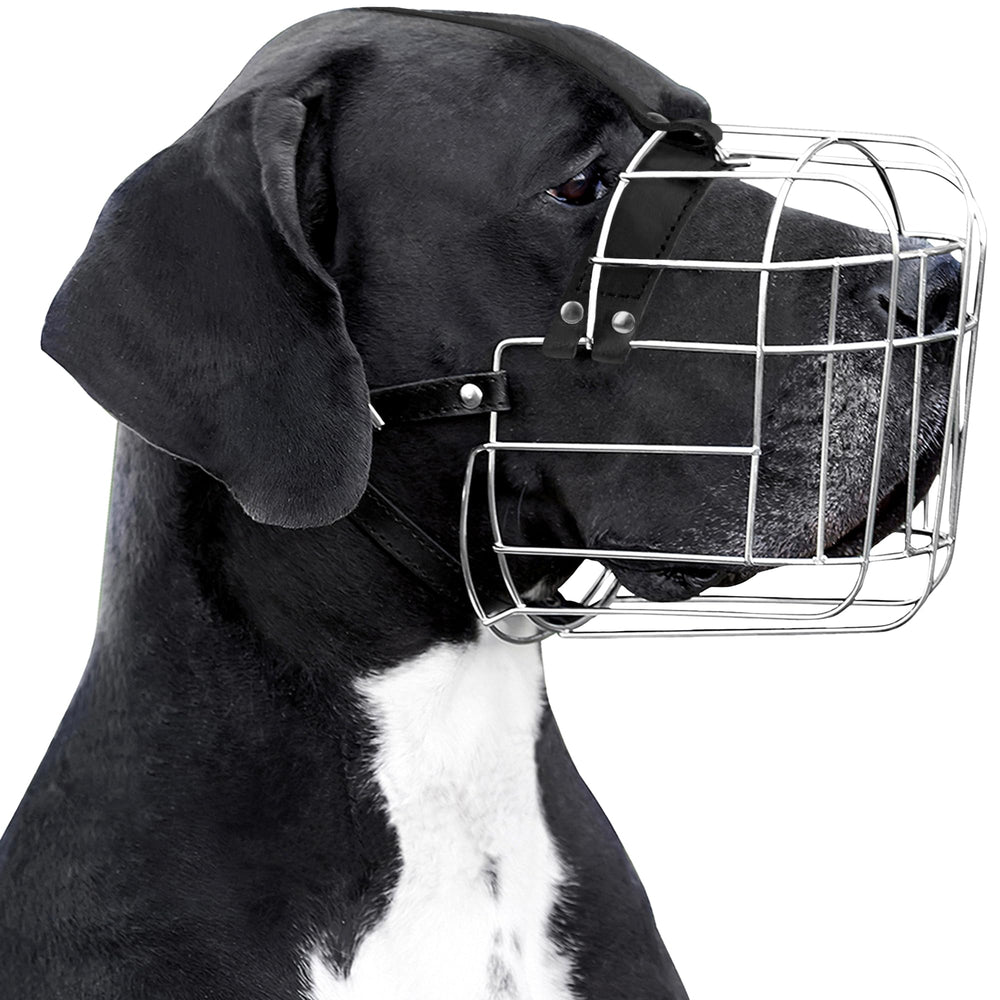 BRONZEDOG muselière grande taille avec cadre métallique pour contrôle sûr